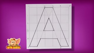 Write Block Style Alphabet A  Arts amp Crafts [upl. by Ennoitna]