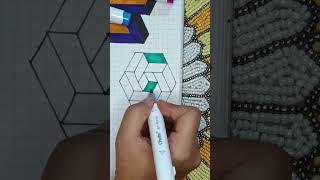 3D Hexagonal Design 🥰 [upl. by Tedie]