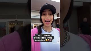 Cardi B sends a message to Trump supporters cardib trump fyp [upl. by Vasiliu]