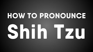 How To Pronounce Shih Tzu Dog breed [upl. by Onafets729]