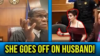 Wife goes OFF on husband and landlord in court Judge Simpson listens [upl. by Llatsyrc]