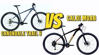 COMPARAÇÃO CANONDALE TRAIL 6 VS CALOI MOAB [upl. by Nyladnewg408]