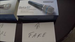 Shure BETA 87A  REAL vs FAKE [upl. by Mall880]