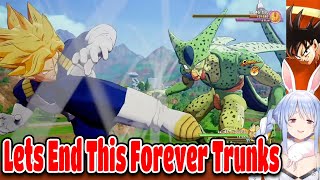 Pekora Funny Reactions To Trunks Vs Cell Cutscene In Dragon Ball Z Kakarot【ENG SUB】 [upl. by Kere]