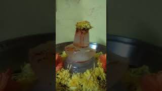 Shiva lingam at home🙏 devotional viralshort youtubeshorts subscribemychannel [upl. by Adair]