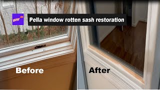 Pella window rotten sash restoration [upl. by Amelie786]