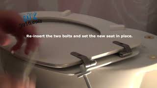 How to Replace a Toilet Seat  How to Remove and Install a Toilet Seat  Toilet Seat and Cover [upl. by Anez103]