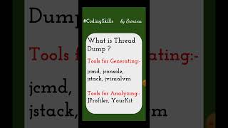 What is Thread Dump  Coding Skills [upl. by Ahsuat]