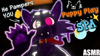 Furry ASMR Pampering Puppy Spa VRC M4A Brushing personal attention pets haircut massage [upl. by Bathelda986]