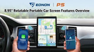 Eonon P5 Wireless CarPlay and Android Auto Portable Car Stereo Product Overview [upl. by Huskamp]