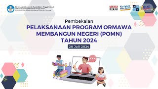 Pembekalan Pelaksanaan Program Ormawa Membangun Negeri POMN Tahun 2024 [upl. by Vikky]