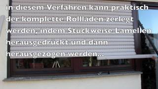 Rolladen Lamellen austauschen ohne Deckel zu öffnen Option 2 Neubau Rollladen 9 [upl. by Pickford]