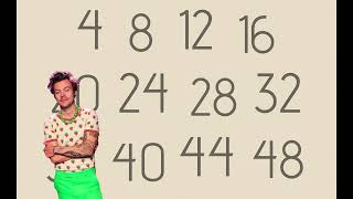 4 Times Table Song As It Was by Harry Styles [upl. by Cirdek]