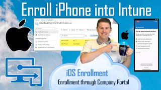 Enroll iPhoneiOS device into Microsoft Intune 48 [upl. by Akierdna]