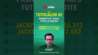 Totocalcio 2 con 2 Jackpot pronostici tutte le partite pronosticinaturali [upl. by Ydnam]