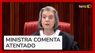 O Brasil foi dormir preocupado diz Cármen Lúcia sobre o atentado em Brasília [upl. by Adest]