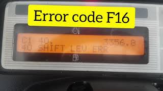 Error code F16 Shift level error [upl. by Paule]