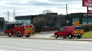 Clarington Emergency amp Fire Services Pumper 10Car 15 responding [upl. by Olnee]