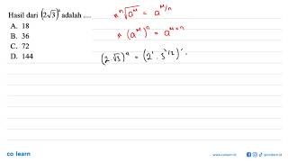 Hasil dari 2 akar34 adalah [upl. by Yrod]