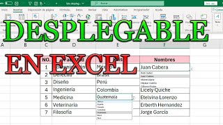 Como Hacer LISTA DESPLEGABLE dependiente en EXCEL RAPIDO [upl. by Dirfliw]