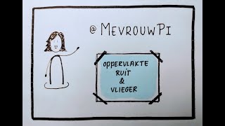 Oppervlakte ruit en vlieger berekenen  Wiskunde uitleg vmbo [upl. by Irrab]