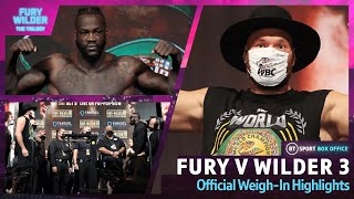 Tyson Fury vs Deontay Wilder 3  WeighIn Highlights [upl. by Ennairoc]