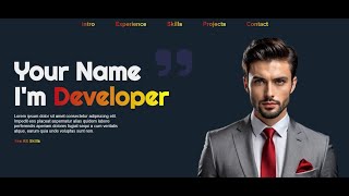 Responsive Personal Portfolio Website using HTML CSS amp JavaScript PortfolioWebsite CSS HTML code [upl. by Esilahs]