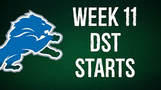 DefenseDST Starts Week 11 Fantasy Football [upl. by Anoo]