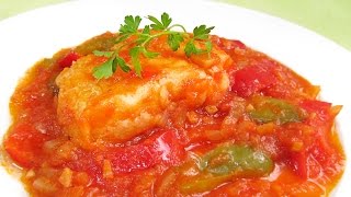 Bacalao con Tomate fácil y delicioso [upl. by Laefar78]