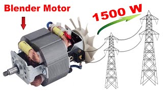 How to turn 220V Electric Generator from a Blender Machine Motor  Step by step [upl. by Aihsenak]