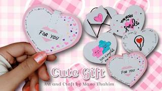 Cute Gift  DIY Gift Notes  Paper CRaft  Easy to Make  Present Ideas  Cute way to say I Love U [upl. by Erlandson]