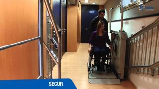 Plataforma salvaescaleras SECUR  Válida sin barreras [upl. by Cohlette]