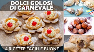 DOLCI DI CARNEVALE FRITTI CASTAGNOLE CASSATELLE ROSE DI CARNEVALE E RAVIOLI RIPIENI [upl. by Nahtannoj]