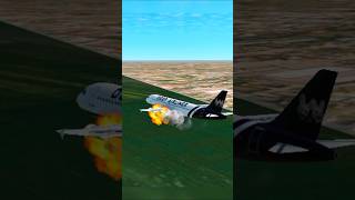 Bird strike the engine  Emergency landing  Real Flight Simulator shorts plane fire engine [upl. by Lechar]