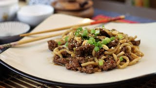 Ground Beef Mongolian Noodles  Its Only Food w Chef John Politte [upl. by Nyrret]