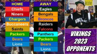 Minnesota Vikings 2023 Opponents Are Set [upl. by Suaeddaht]