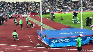 KC LIGHTFOOT wins men’s pole vault in 582m at 2024 Oslo Diamond League Bislett Games [upl. by Ensoll]