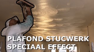 Stucologie plafond stucwerk  Speciaal effect [upl. by Yartnoed]