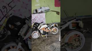 Cardboard paper bike KTM Duke 390 2 generation duke390 shorts [upl. by Keithley]