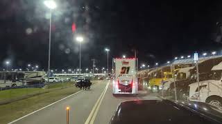 POV NASCAR Haulers Leaving Daytona International Speedway [upl. by Singh]