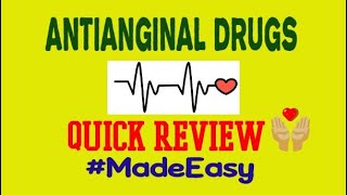 Antianginal Drugs  Pharmacology  Made Easy  PharmCept [upl. by Dilks]