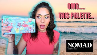 NEW NOMAD COSMETICS KEYS BEACHY amp PEACHY EYESHADOW PALETTE  TUTORIAL amp REVIEW ITS INSANE [upl. by O'Donnell]