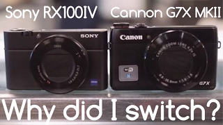 Canon G7X Mark II vs Sony RX100IV [upl. by Lewendal357]