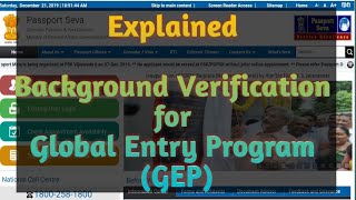 Background Verification for GEP  Background Verification  GEP [upl. by Fredel815]