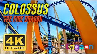 Colossus the Fire Dragon Roller Coaster 4K POV  Lagoon Amusement Park [upl. by Lamori]