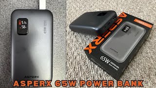 AsperX 65W Power Bank – 20000mAh Fast Charging for Laptops and Phones [upl. by Haimorej]