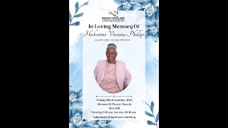 Service of Thanksgiving and Remembrance for the late HUBERTINE VIVIANA PHILLIPS [upl. by Valerle]