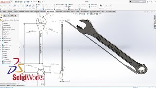 Solidworks Spanner Modeling [upl. by Boyden]