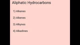 Aliphatic Hydrocarbons organic chemistry [upl. by Zetnauq]