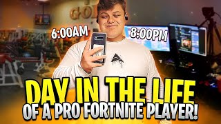 Day In The Life Of A FORTNITE PRO PLAYER [upl. by Liederman]